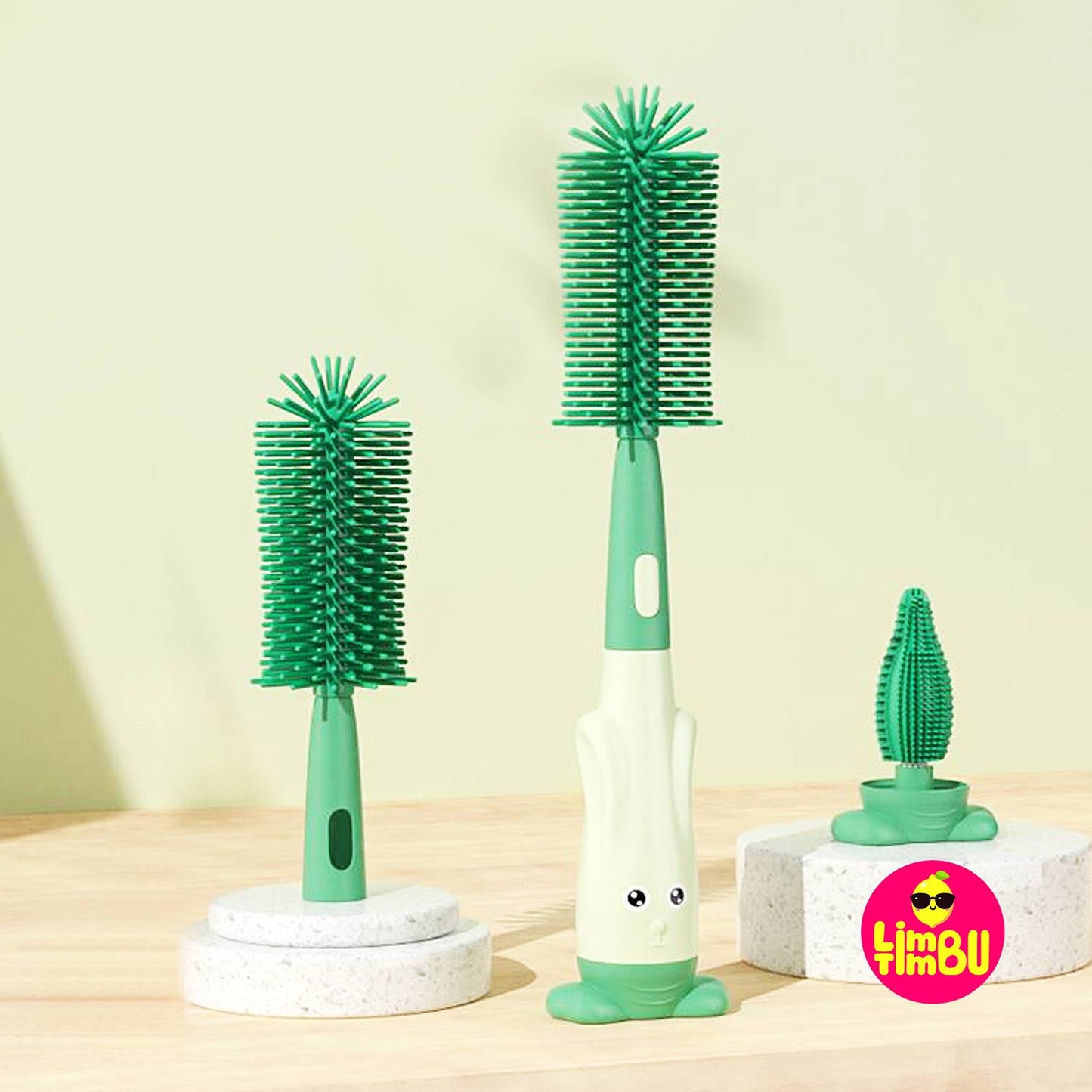 3 In 1 Silicone Brush Baby Bottle Cleaner Brush