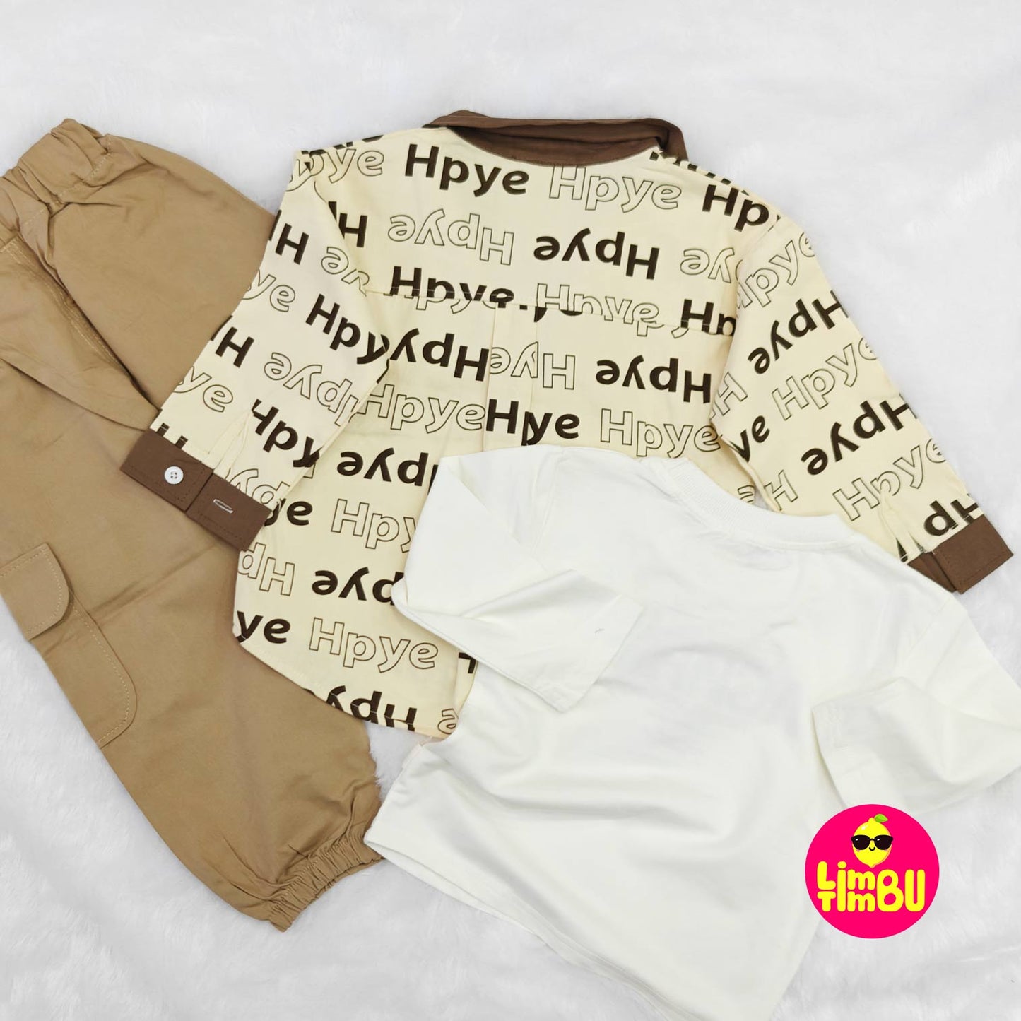Limbu Timbu - Coffee Loose Fit Casual 3 pc Set