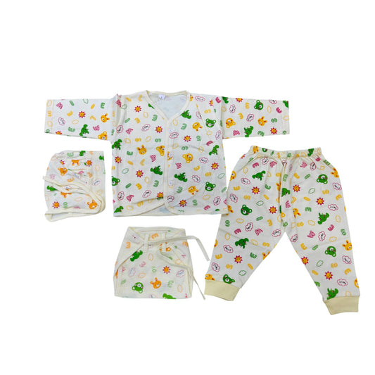 Soft Hosiery Cotton New born Baby 4pc set