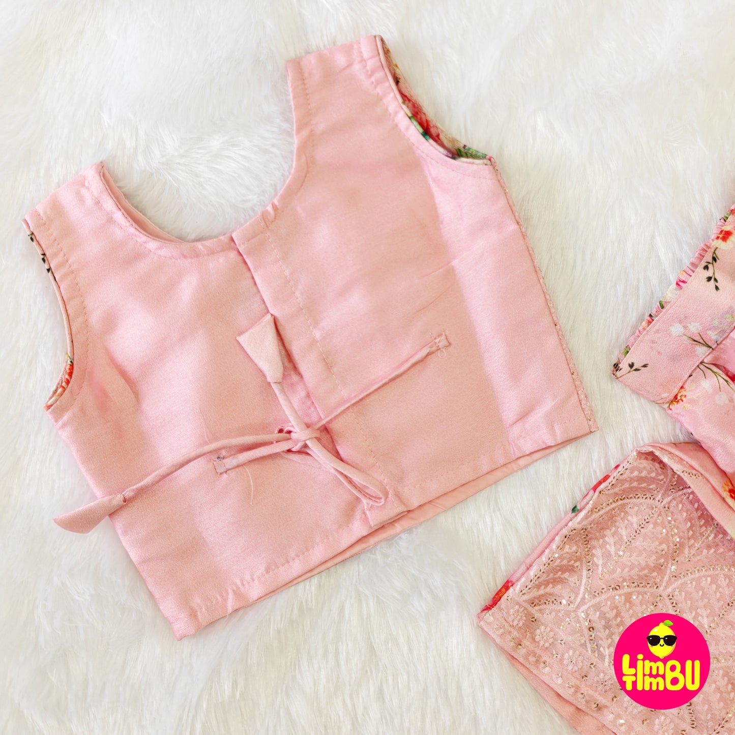 Limbu Timbu -Traditional Palazo Set Baby Pink