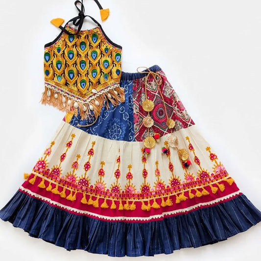 Morpankh Multicolour Chaniya Choli for Girls
