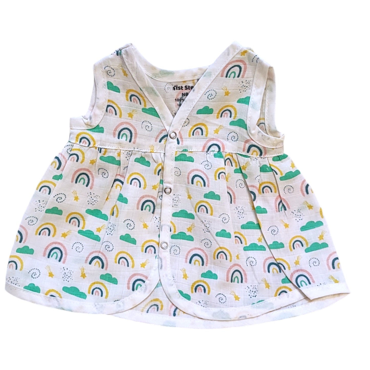 Cotton Muslin Jhabla Frock for a baby girl _set of 4