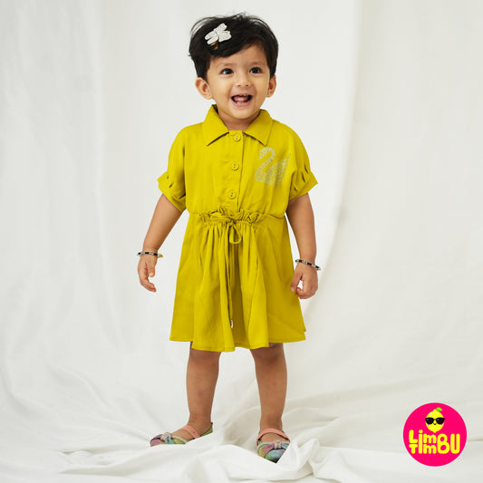 Limbu Timbu- Mustard Western Frock