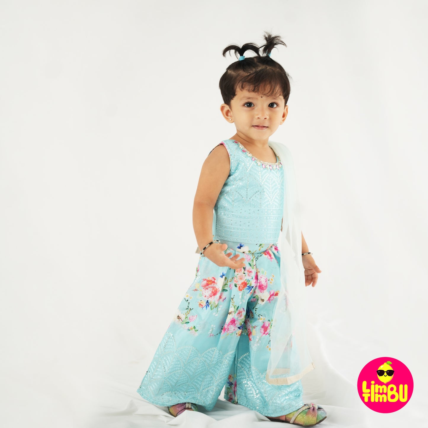 Limbu Timbu -Traditional Palazo Set Sky Blue