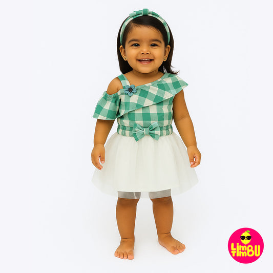 KF2013 Net skirt top-Green