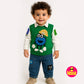 Limbu Timbu - Dark Green Sleeveless Jacket Casual 3 pc Set