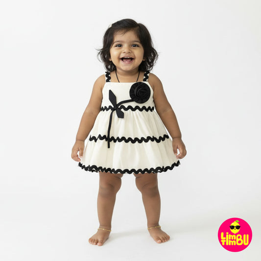 1473 Cotton Frock - White
