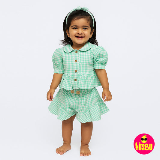 K2085 Divider skirt top-Green