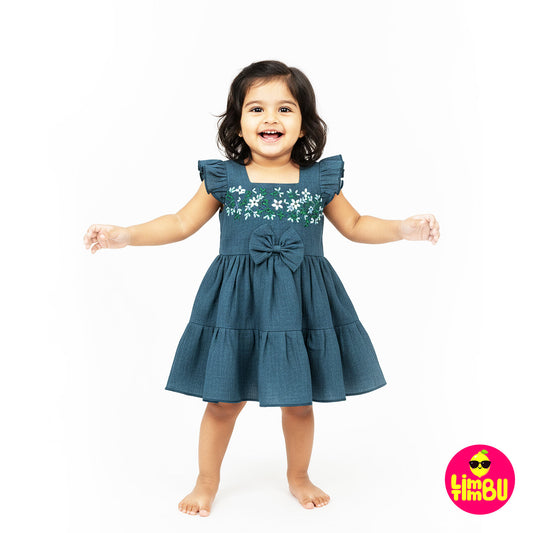 1467 Cotton Frock - Blue