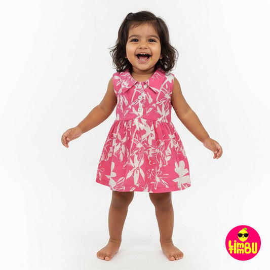 1461 Cotton Frock- Pink