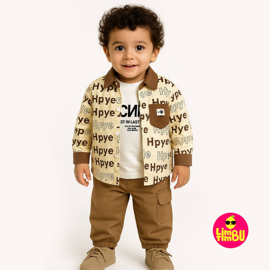 Limbu Timbu - Coffee Loose Fit Casual 3 pc Set