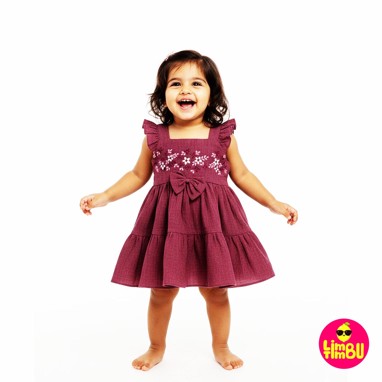 1467 Cotton Frock - Wine