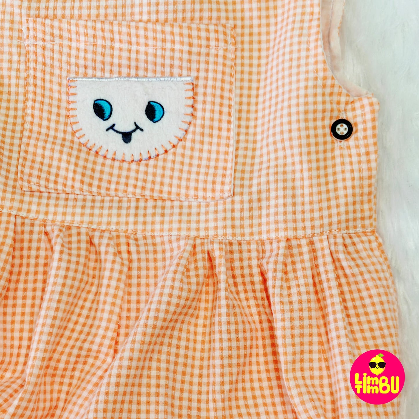 K937 romper dress for girl- Peach