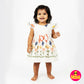 1427 White Frock - Orange