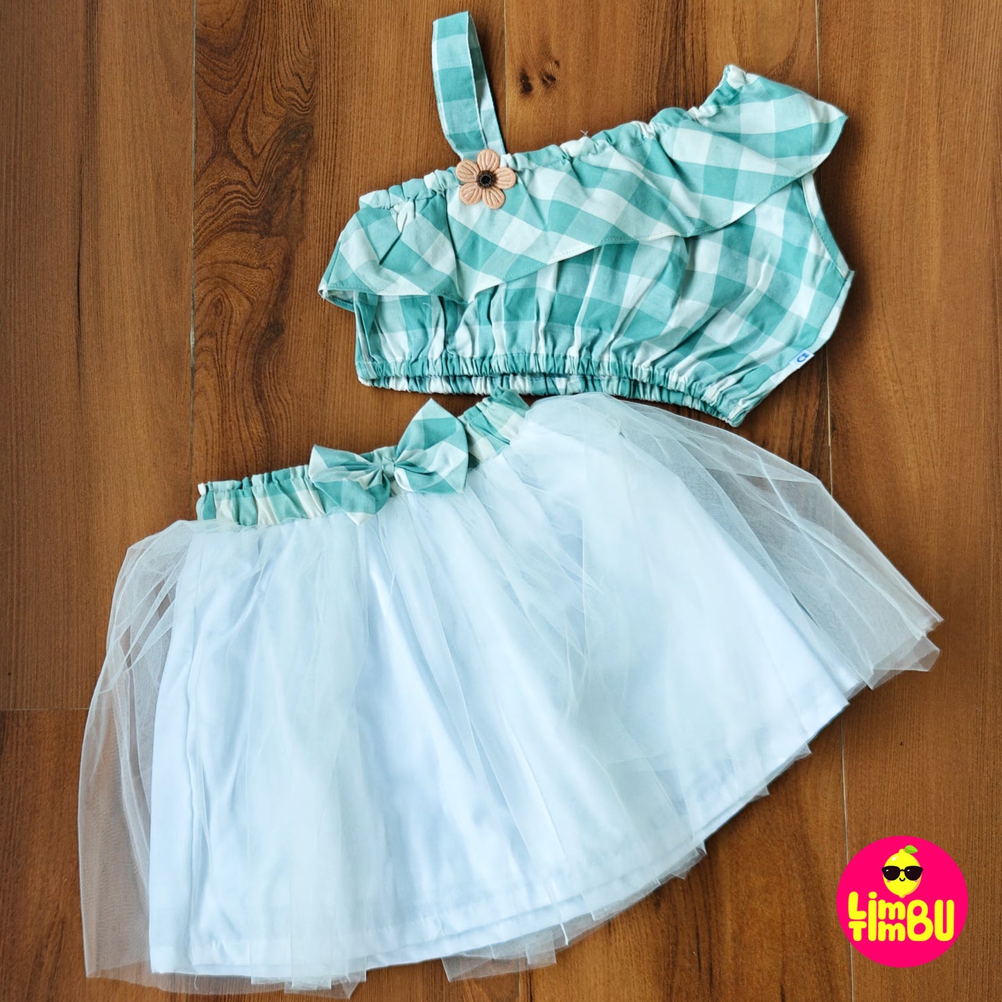 KF2013 Net skirt top-Green