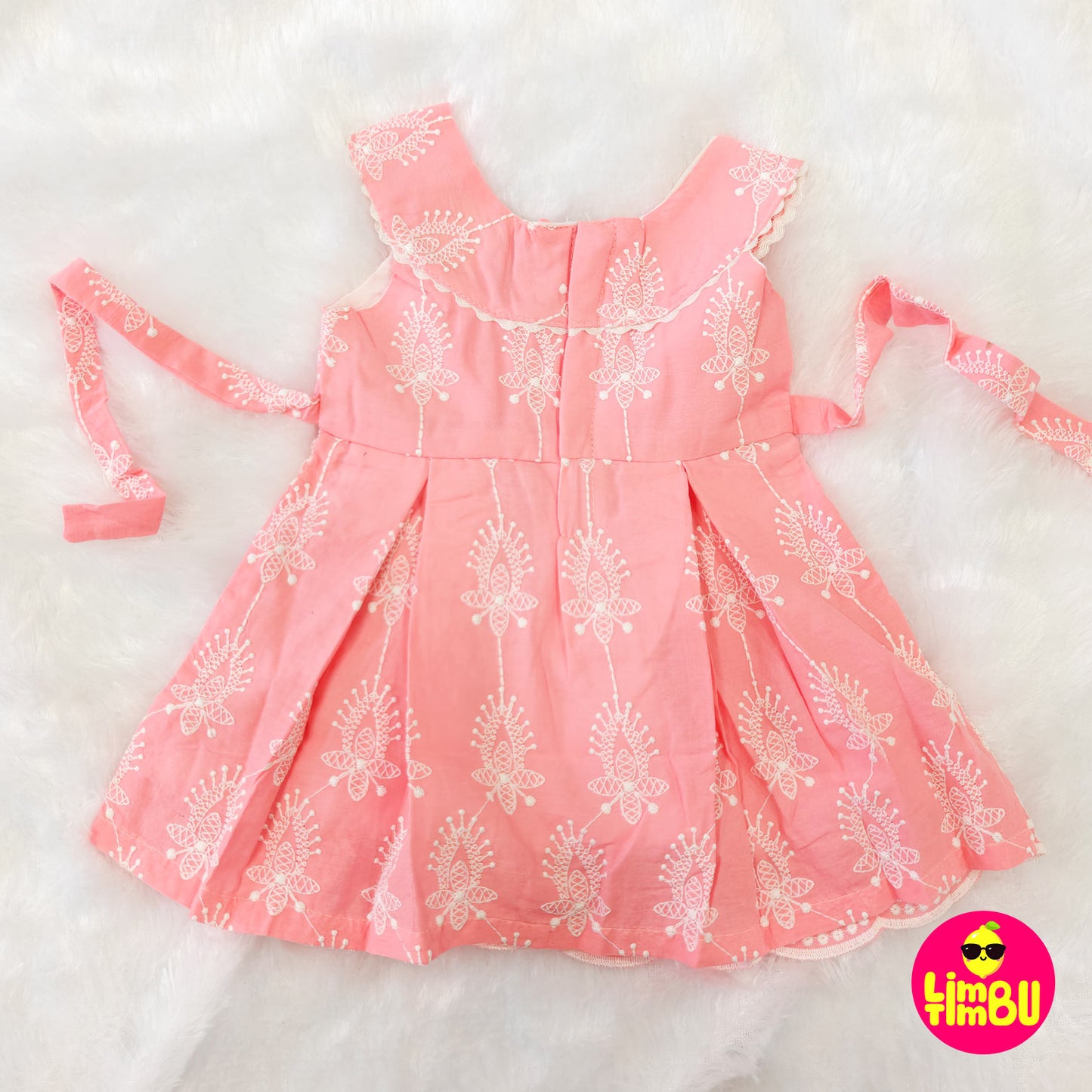 1380 Cotton Frock - Pink