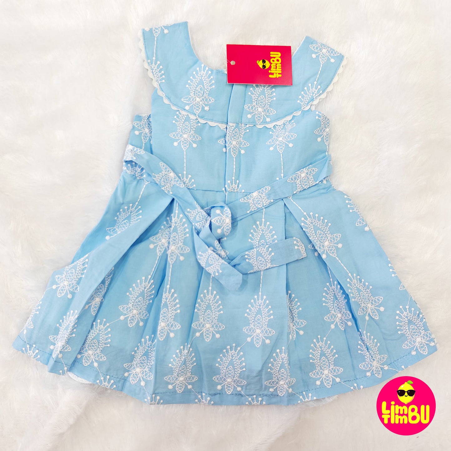 1380 Cotton Frock - Blue
