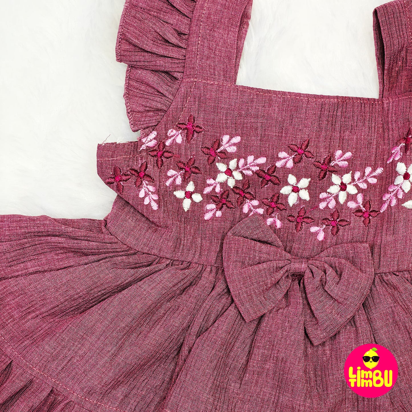 1467 Cotton Frock - Wine