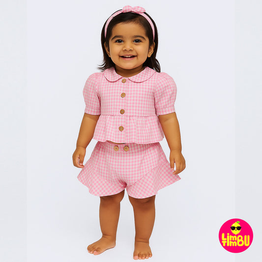 K2085 Divider skirt top-Pink