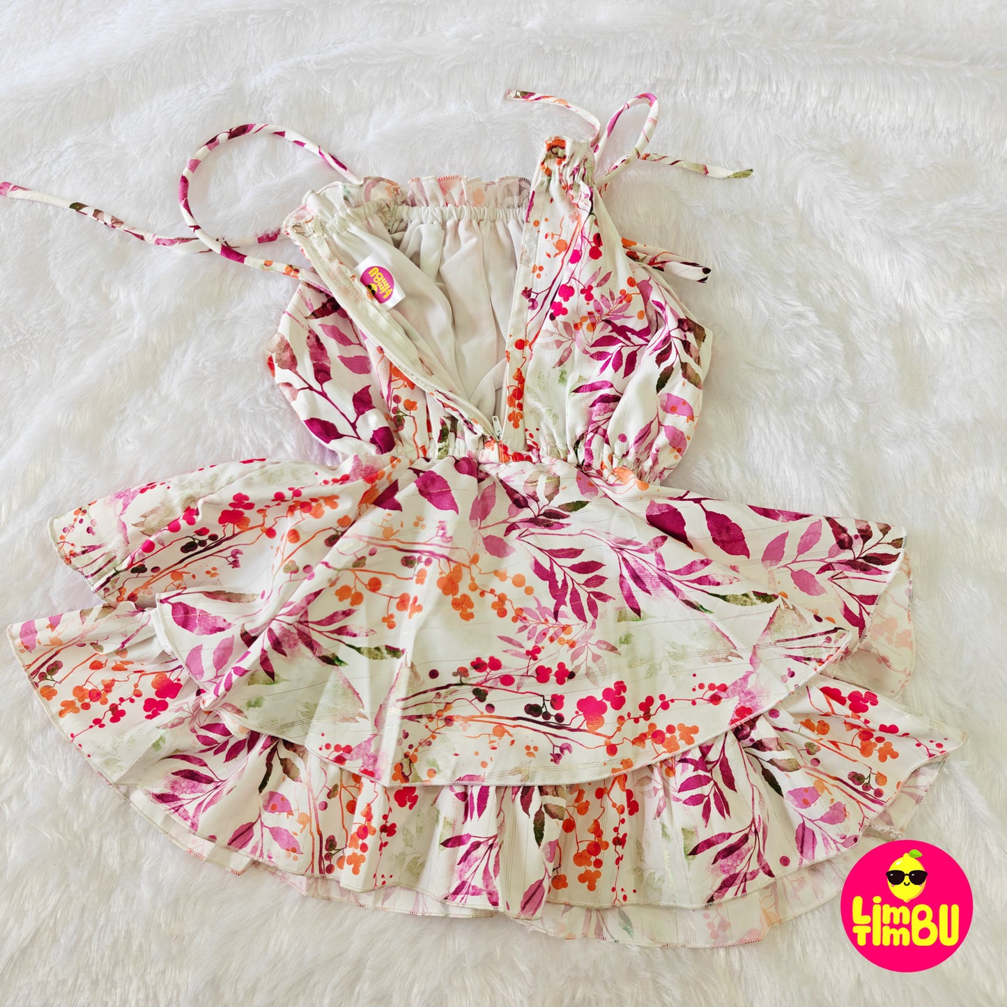 Limbu Timbu- Floral Print Casual Frock- Wine