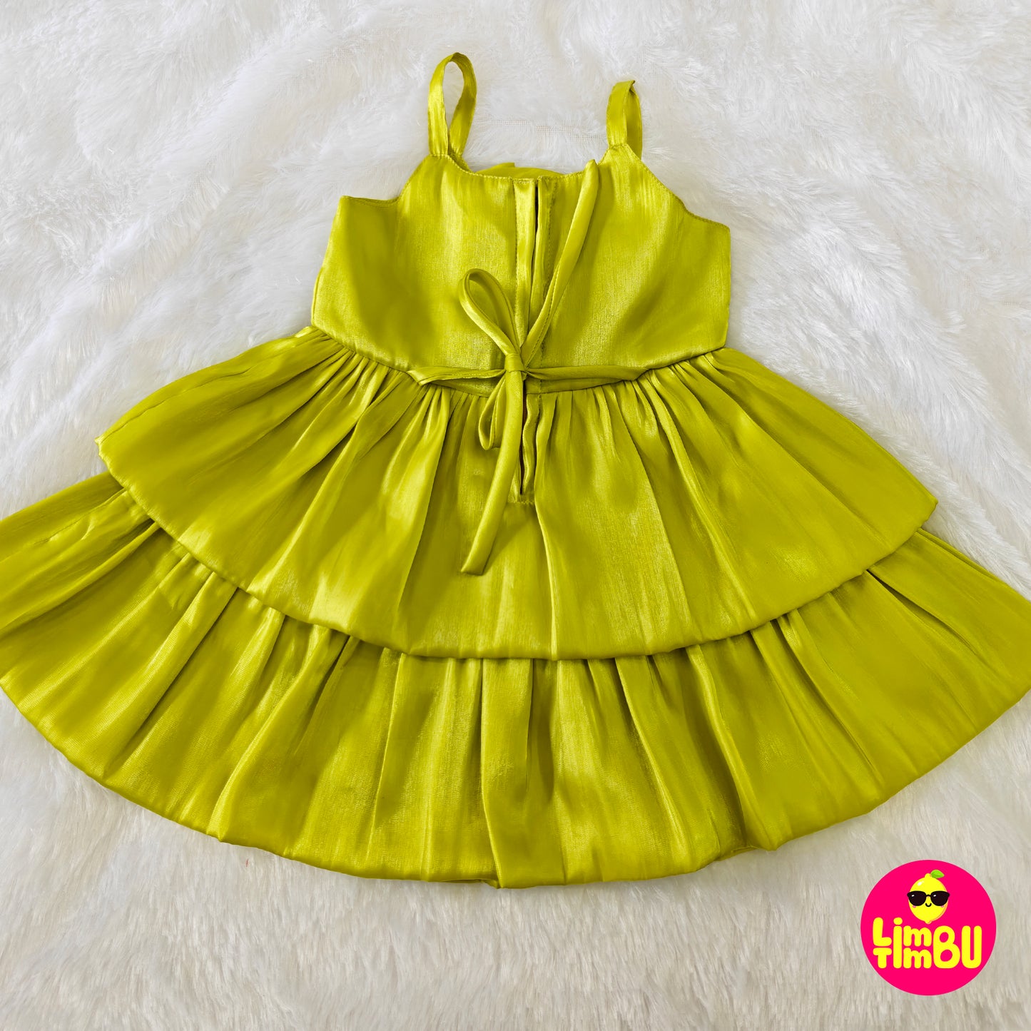 Limbu Timbu - Sleeveless Party Frock Green
