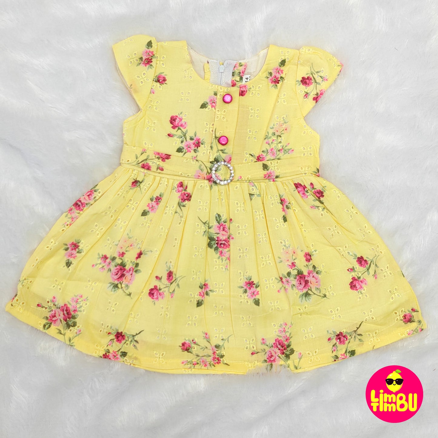 626 Cotton Frock- Yellow