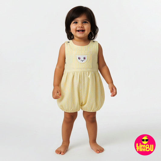 K937 romper dress for girl- Yellow