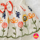 1427 White Frock - Orange
