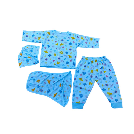 Soft Hosiery Cotton New born Baby 4pc set